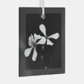 Schwarzweißblumen Ornament Aus Glas (Vorderseite Rechts)