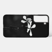Schwarzweißblumen Samsung Galaxy Hülle (Rückseite (Horizontal))