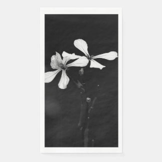Schwarzweißblumen Serviette