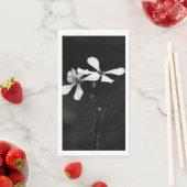 Schwarzweißblumen Serviette (Beispiel)