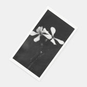 Schwarzweißblumen Serviette (Ecke)