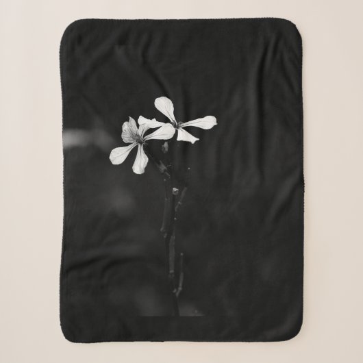 Schwarzweißblumen Sherpadecke (Vorderseite)