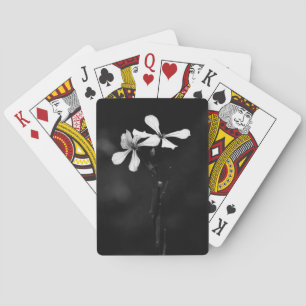 Schwarzweißblumen Spielkarten