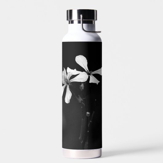 Schwarzweißblumen Trinkflasche (Links)