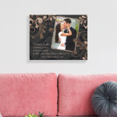 Schwarzweißblütenhochzeitung Leinwand (Insitu (Wohnzimmer))