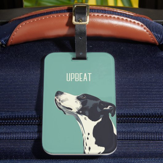 Schwarzweißboxer Gepäckanhänger (Vorderseite Insitu 2)