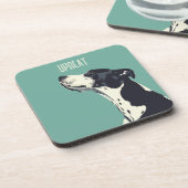 Schwarzweißboxer Getränkeuntersetzer (Linke Seite)