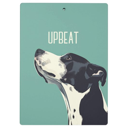 Schwarzweißboxer Klemmbrett (Rückseite)