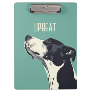 Schwarzweißboxer Klemmbrett