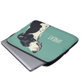 Schwarzweißboxer Laptopschutzhülle (Vorne Knopf)