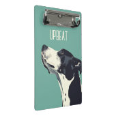 Schwarzweißboxer Mini Klemmbrett (Schrägansicht)