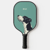 Schwarzweißboxer Pickleball Schläger (Rückseite)