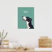 Schwarzweißboxer Poster (Küche)