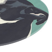 Schwarzweißboxer Schneidebrett (Ecke)