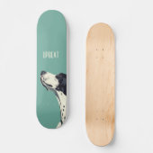 Schwarzweißboxer Skateboard (Vorderseite)