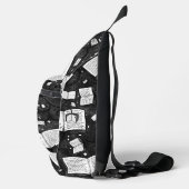Schwarzweißbücher - Hintergrund Crossbody Bag (Rechts)