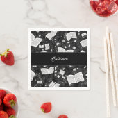 Schwarzweißbücher - Hintergrund Serviette (Beispiel)