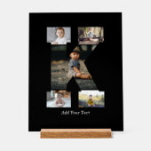 Schwarzweißbuchstaben K FotoCollage Acrylschild (Vorderseite)