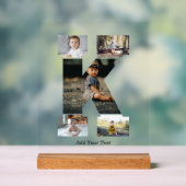 Schwarzweißbuchstaben K FotoCollage Acrylschild (Neutral)