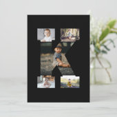 Schwarzweißbuchstaben K FotoCollage Ankündigung (Stehend Vorderseite)