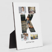 Schwarzweißbuchstaben K FotoCollage Fotoplatte (Seite)