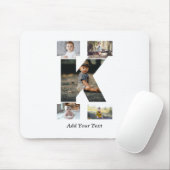 Schwarzweißbuchstaben K FotoCollage Mousepad (Mit Mouse)