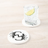 Schwarzweißbuchstaben S - Zwei Skorpione Getränkeuntersetzer (Seite)
