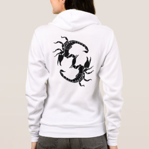 Schwarzweißbuchstaben S - Zwei Skorpione Hoodie