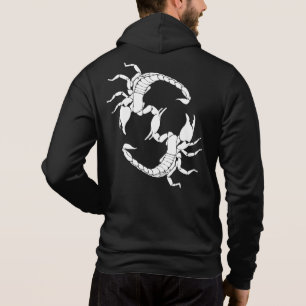 Schwarzweißbuchstaben S - Zwei Skorpione Hoodie
