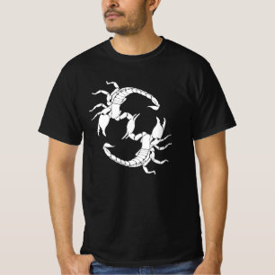 Schwarzweißbuchstaben S - Zwei Skorpione T-Shirt