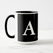 Schwarzweißbuchstaben Tasse (Links)