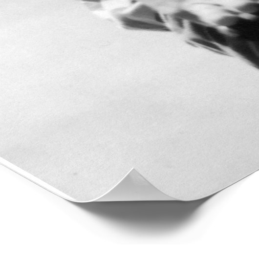 Schwarzweißclown Poster (Ecke)