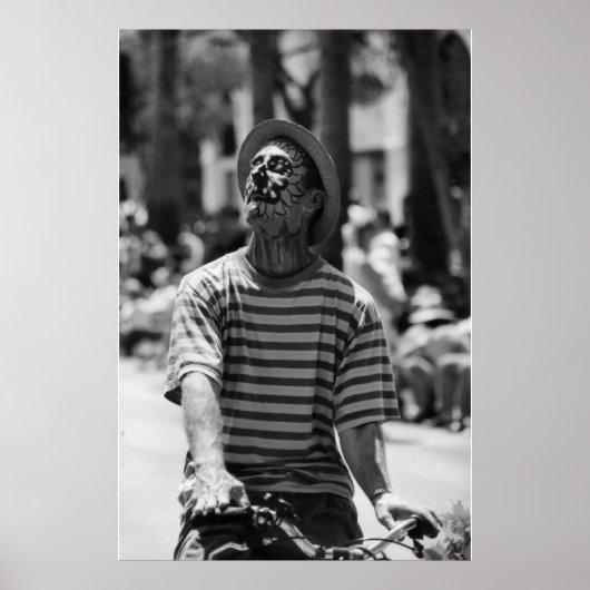 Schwarzweißclown Poster (Vorne)