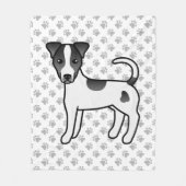 Schwarzweißcoat Parson Russell Terrier Fleecedecke (Vorderseite)