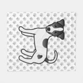 Schwarzweißcoat Parson Russell Terrier Fleecedecke (Vorderseite (Horizontal))