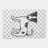 Schwarzweißcoat Parson Russell Terrier Geschirrtuch (Horizontal)