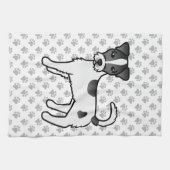 Schwarzweißcoat Parson Russell Terrier Geschirrtuch (Horizontal)