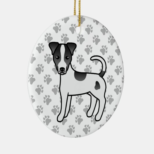 Schwarzweißcoat Parson Russell Terrier Keramik Ornament (Rechts)