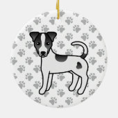 Schwarzweißcoat Parson Russell Terrier Keramik Ornament (Hinten)