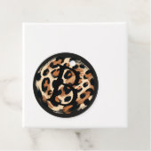 Schwarzweißcreme-Leopard-Tierdruck Geschenkanhänger (Beispiel)