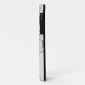 Schwarzweißdamtel geblüht Case-Mate iPhone hülle (Hinten/Links)