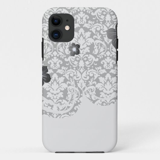 Schwarzweißdamtel geblüht Case-Mate iPhone hülle (Rückseite)