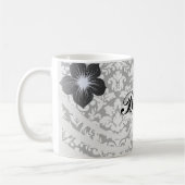 Schwarzweißdamtel geblüht kaffeetasse (Links)