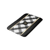 Schwarzweißdesign Badematte (Schrägansicht)