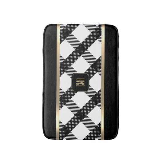 Schwarzweißdesign Badematte (Vorderseite Vertikal)