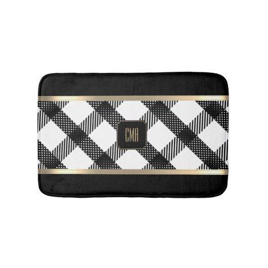 Schwarzweißdesign Badematte (Vorderseite)