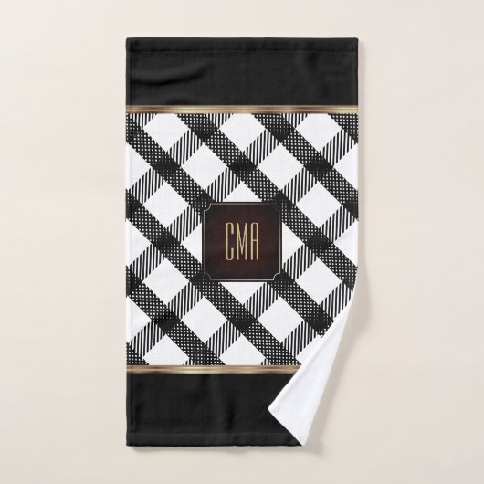 Schwarzweißdesign Badhandtuch Set (Handtuch)