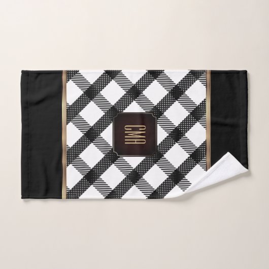 Schwarzweißdesign Badhandtuch Set (Handtuch)