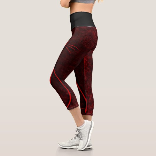 Schwarzweißdesign Capri Leggings (Links)