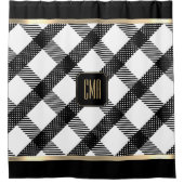 Schwarzweißdesign Duschvorhang (Vorderseite)